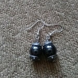 Garnet Bead Earrings